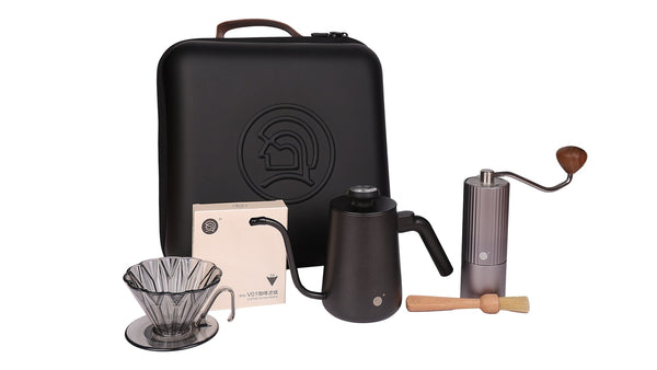 Black Portable espresso coffee maker bag kit - Coffee Wonders